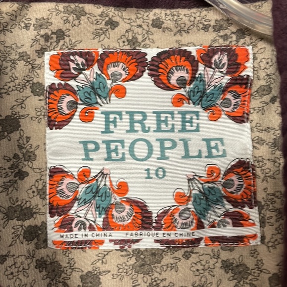 Free People Size 10 Plum Purple Button Front Blazer Jacket - Picture 2 of 12